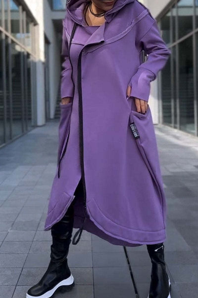 Hooded Long-sleeved Casual Fashion Dress