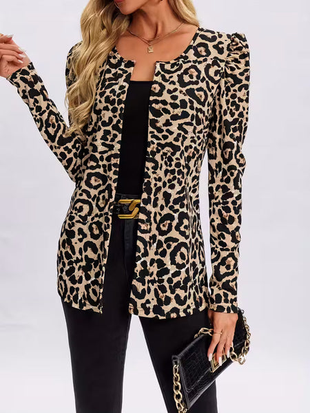Leopard Print Blazer