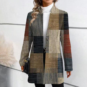 Stand Collar Mid-length Long-sleeved Jacket