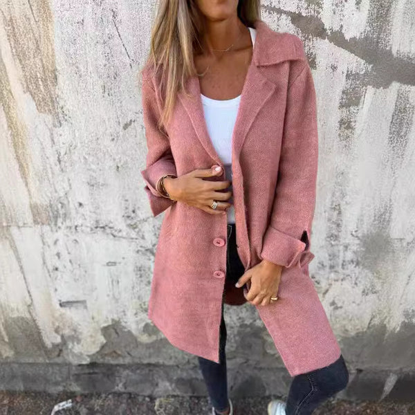 Casual Lapel Single-breasted Long Coat