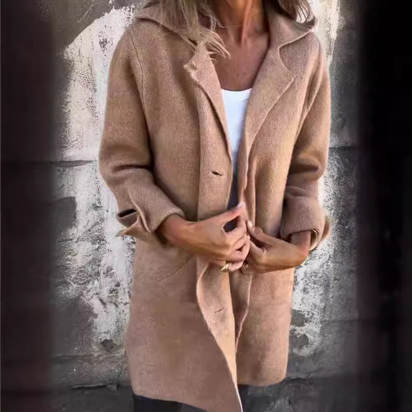 Casual Lapel Single-breasted Long Coat