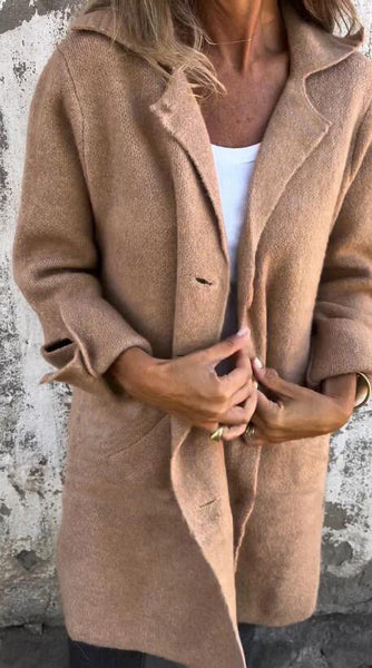 Casual Lapel Single-breasted Long Coat