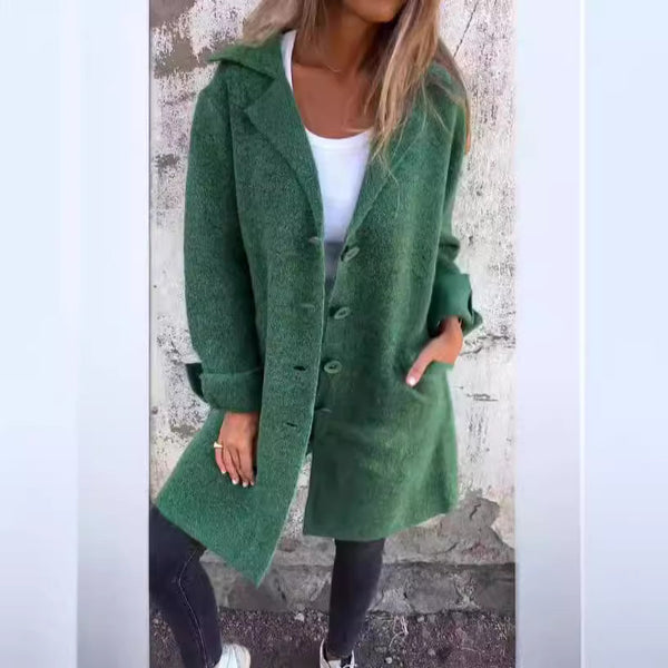 Casual Lapel Single-breasted Long Coat