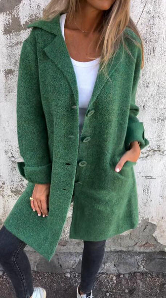 Casual Lapel Single-breasted Long Coat