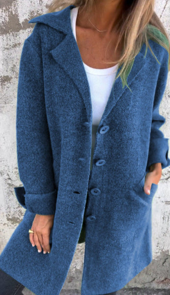 Casual Lapel Single-breasted Long Coat