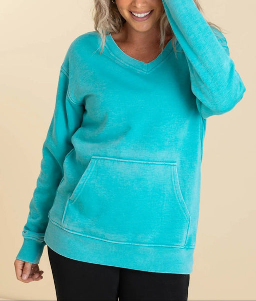 Cozy Campfire V-Neck Sweatshirt