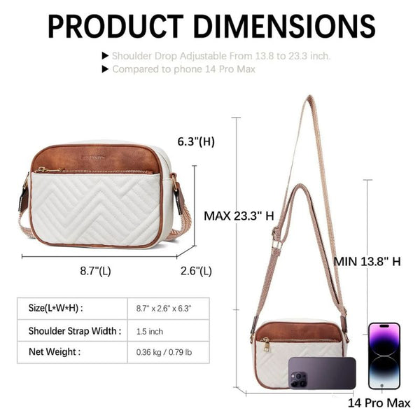 Retro Color-block Crossbody Bag