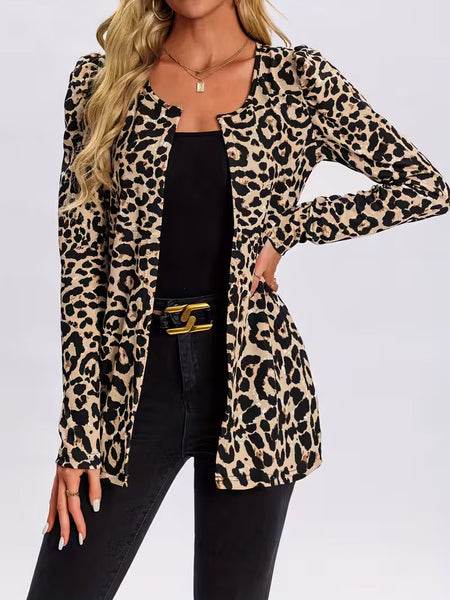 Leopard Print Blazer
