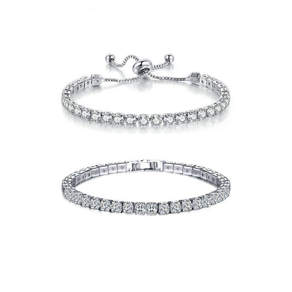 Single row full diamond bracelet