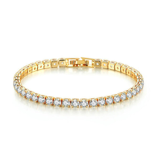 Single row full diamond bracelet