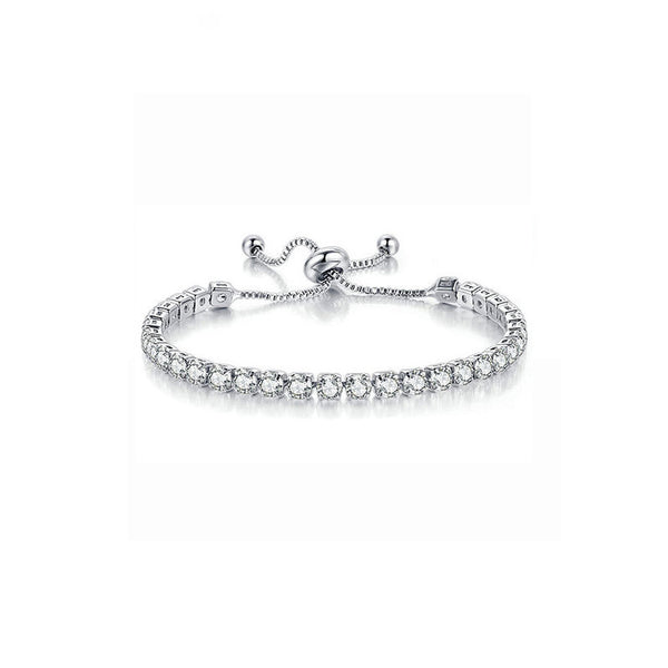 Single row full diamond bracelet