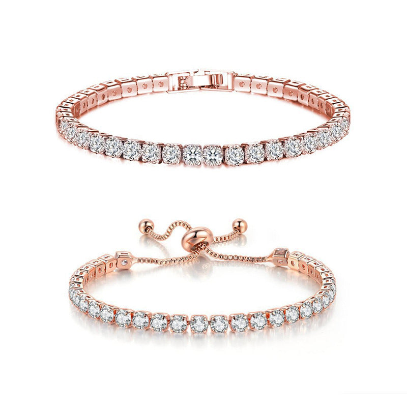 Single row full diamond bracelet