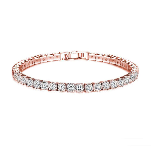 Single row full diamond bracelet