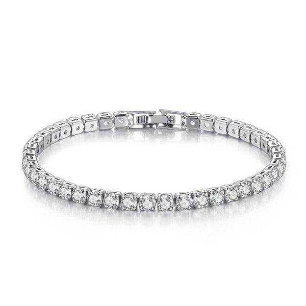 Single row full diamond bracelet