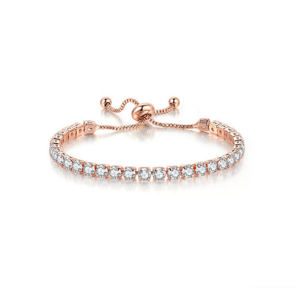 Single row full diamond bracelet