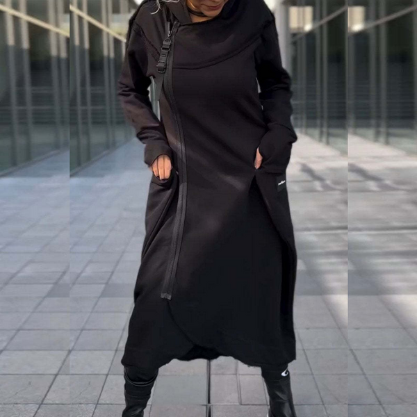 Hooded Long-sleeved Casual Fashion Dress