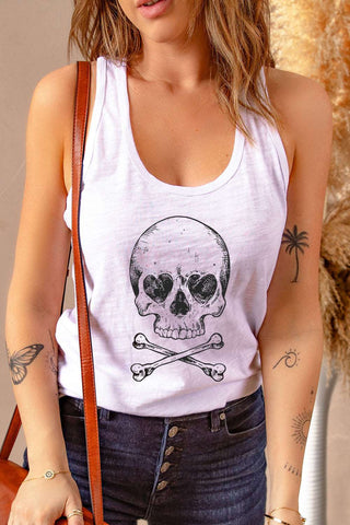 Casual Letter Print MOTORCYCLE Graphic Tank Top