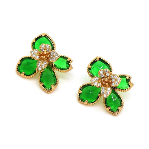 Gold-plated Clover Earrings