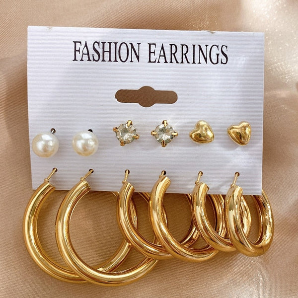 Pearl Twist Hoop Earrings Set Butterfly Acrylic Dangle Earrings for Women Metal Hollow Gold Plated Earring Cartoon Jewelry