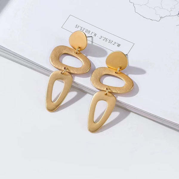 Linear Triple Drop Earrings