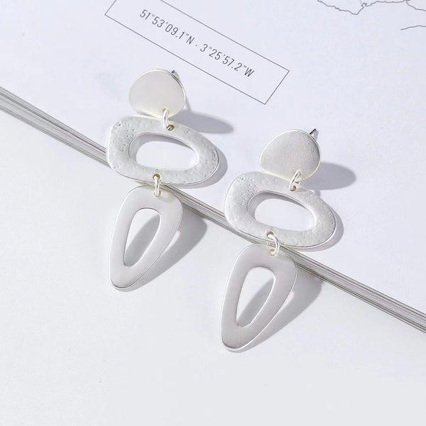 Linear Triple Drop Earrings