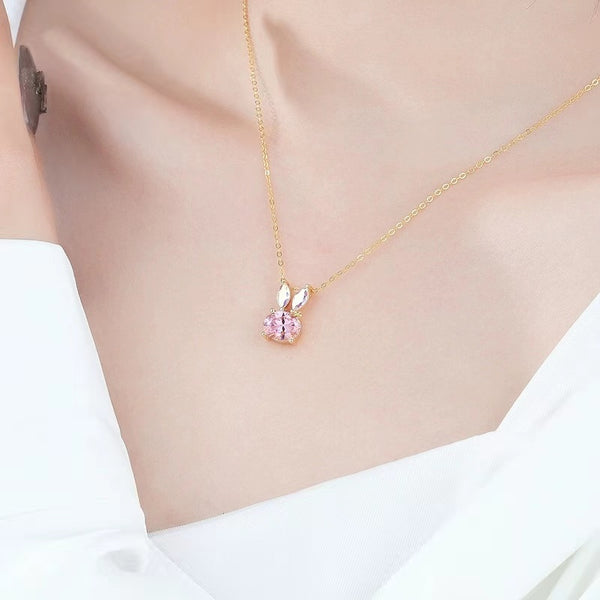 Pink Bunny Necklace