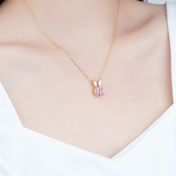 Pink Bunny Necklace