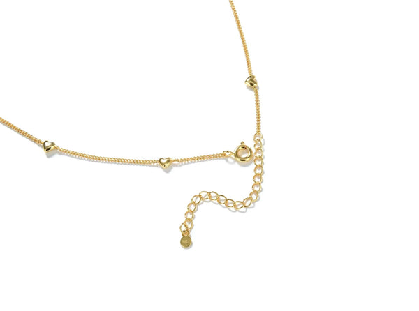 Heart shape Delicate Necklace Gold