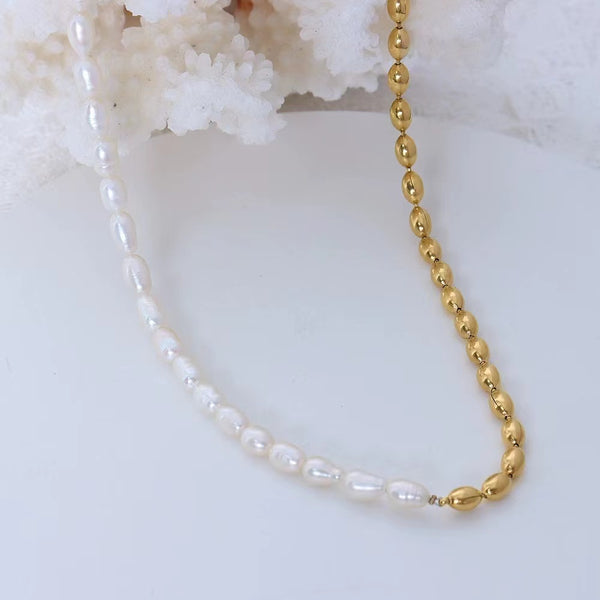 Bohemian Two-color Pearl Necklace