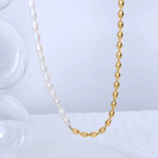 Bohemian Two-color Pearl Necklace