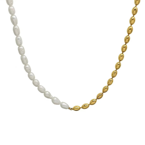 Bohemian Two-color Pearl Necklace