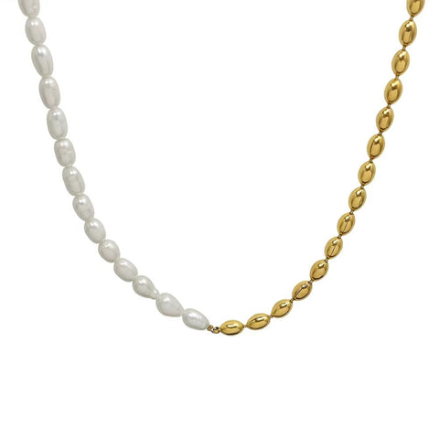 Bohemian Two-color Pearl Necklace