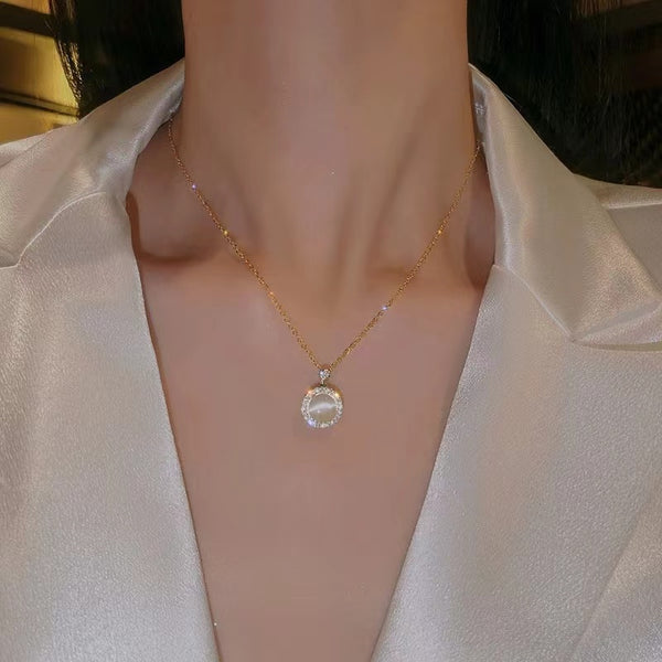 Trieste Coin Solitaire Necklace