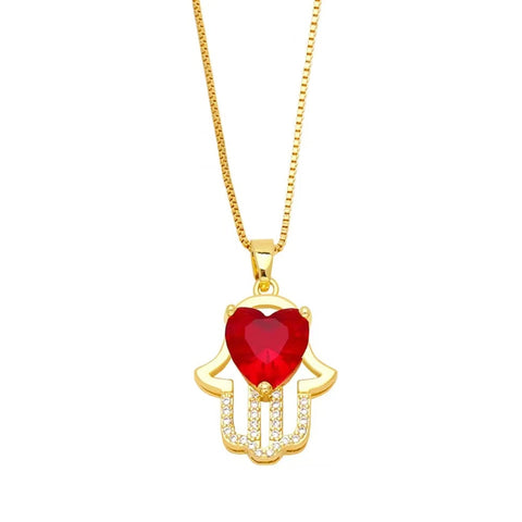 Piety Hamsa Charm Necklace