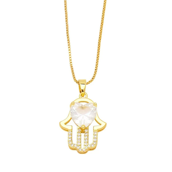 Piety Hamsa Charm Necklace