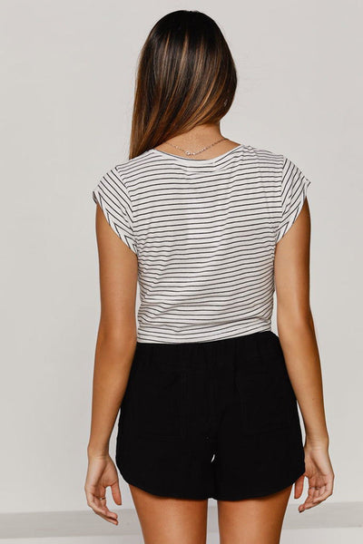 Striped Crop Top with Tie up