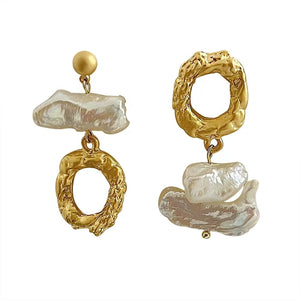 Clip On Mother of Pearl Earrings