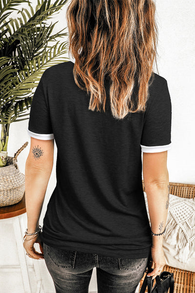 Round Neck Short Sleeve Top