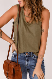 Strappy Hollow-out Neck Tank Top