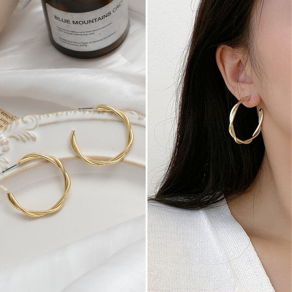 Geometric Metal Earrings for Women Jewelry Gift Irregular Circle Square Earrings Femme Cold Fashion Korean Women's Earrings 2022