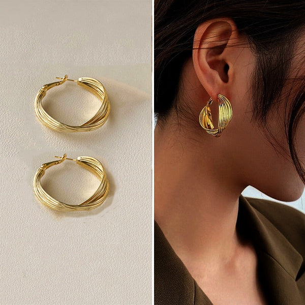 Geometric Metal Earrings for Women Jewelry Gift Irregular Circle Square Earrings Femme Cold Fashion Korean Women's Earrings 2022