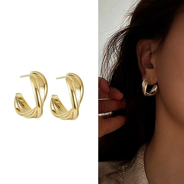 Geometric Metal Earrings for Women Jewelry Gift Irregular Circle Square Earrings Femme Cold Fashion Korean Women's Earrings 2022