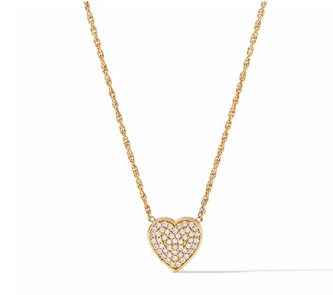 Heart Pave Demi Delicate Necklace