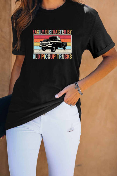 Casual Pick Up Truck Print Graphic Tee