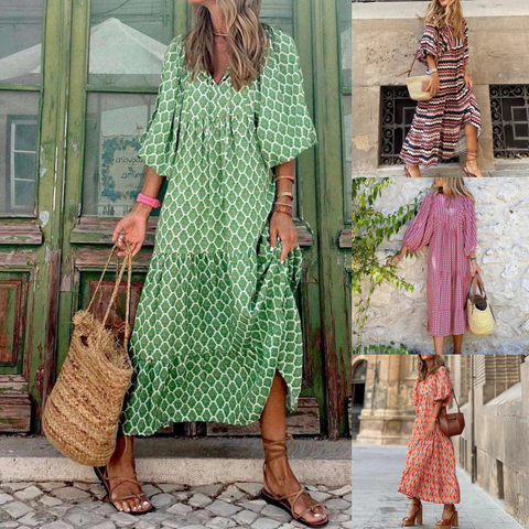 Bohemian Beauty Green Maxi Dress